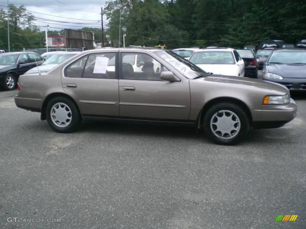 1989 Maxima SE - Sand Gray Metallic / Dark Red photo #4