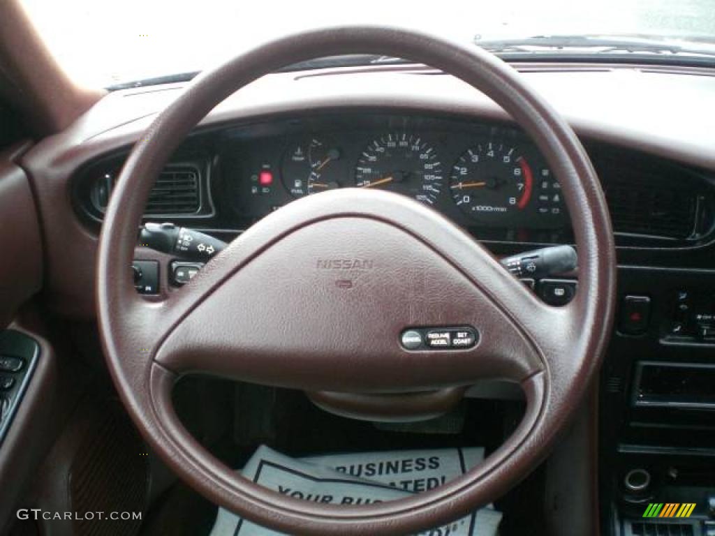 1989 Maxima SE - Sand Gray Metallic / Dark Red photo #13