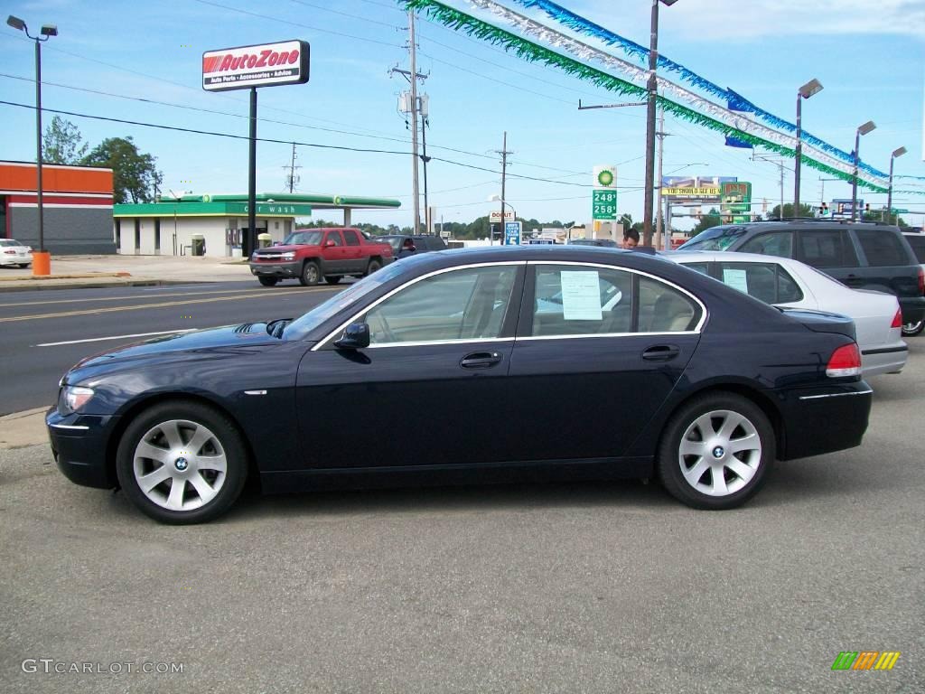 2006 7 Series 750i Sedan - Black Sapphire Metallic / Dark Beige/Beige III photo #2