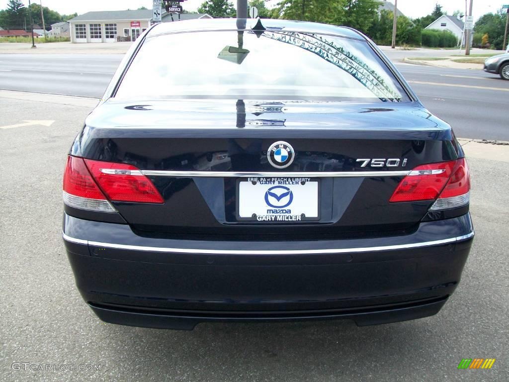 2006 7 Series 750i Sedan - Black Sapphire Metallic / Dark Beige/Beige III photo #4