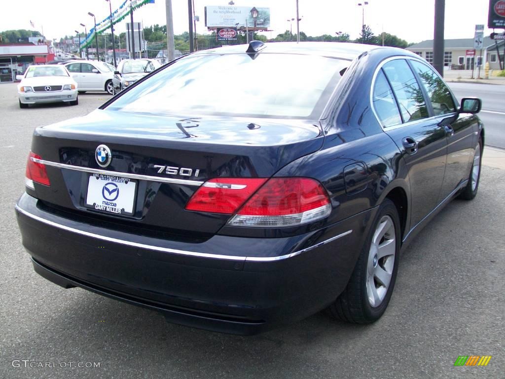 2006 7 Series 750i Sedan - Black Sapphire Metallic / Dark Beige/Beige III photo #6