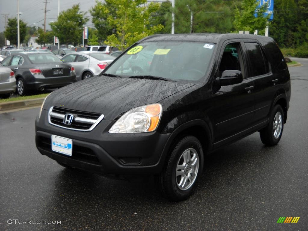 2003 CR-V EX 4WD - Nighthawk Black Pearl / Black photo #7