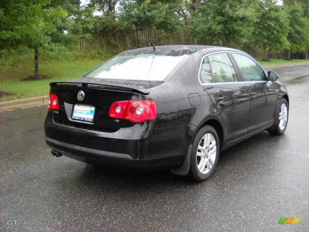 2007 Jetta Wolfsburg Edition Sedan - Black / Pure Beige photo #3