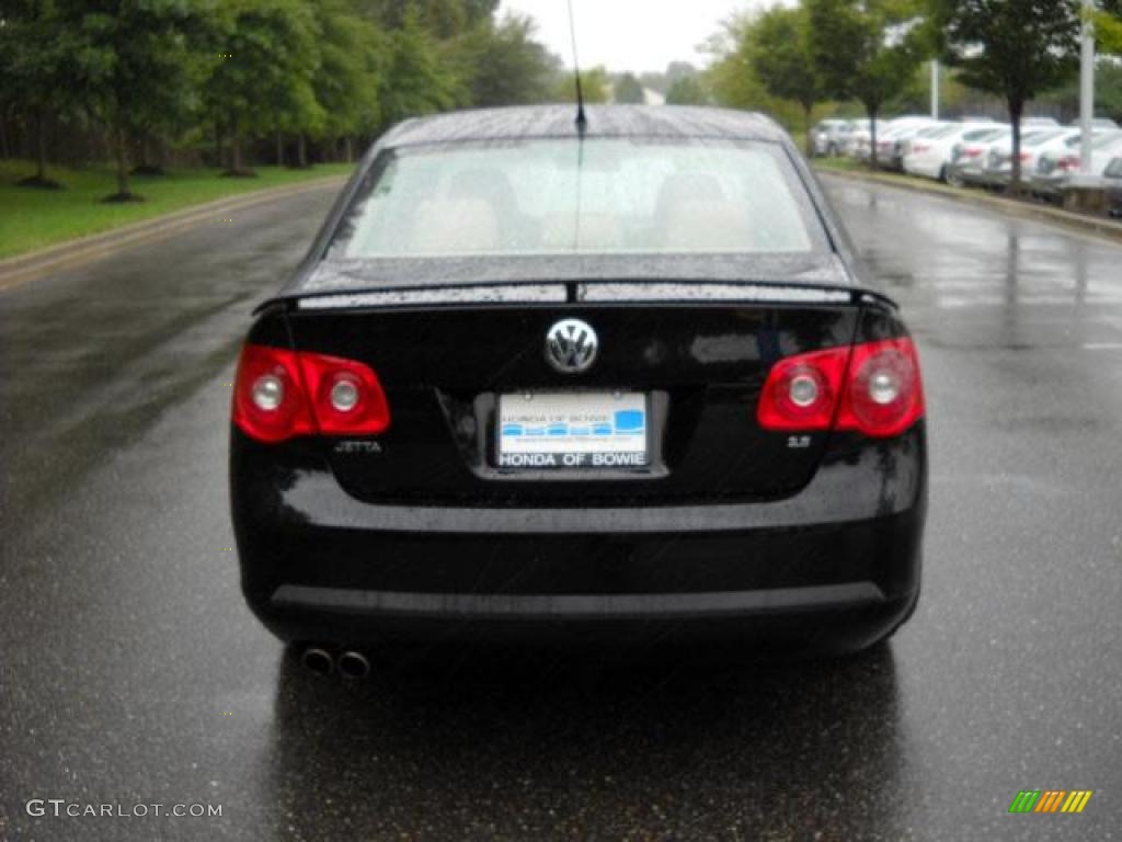 2007 Jetta Wolfsburg Edition Sedan - Black / Pure Beige photo #4