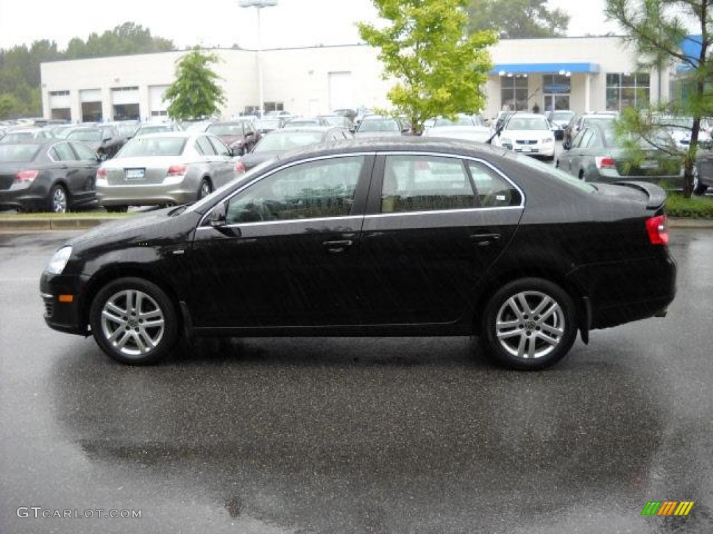 2007 Jetta Wolfsburg Edition Sedan - Black / Pure Beige photo #6