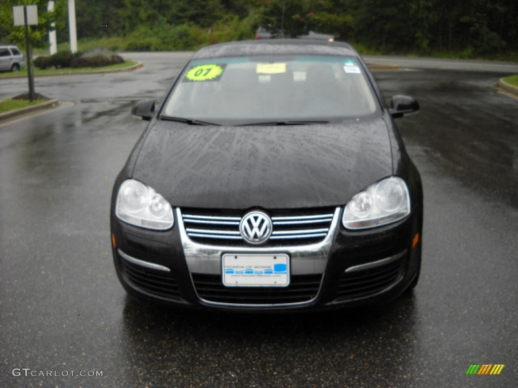 2007 Jetta Wolfsburg Edition Sedan - Black / Pure Beige photo #8