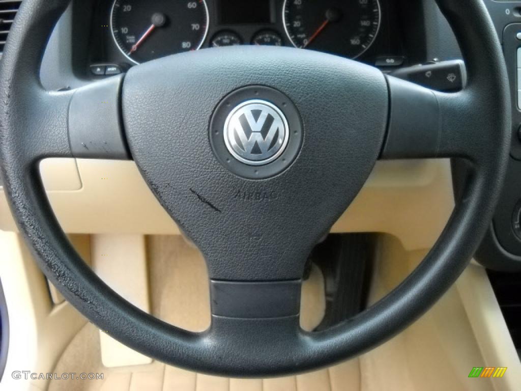2007 Jetta Wolfsburg Edition Sedan - Black / Pure Beige photo #16