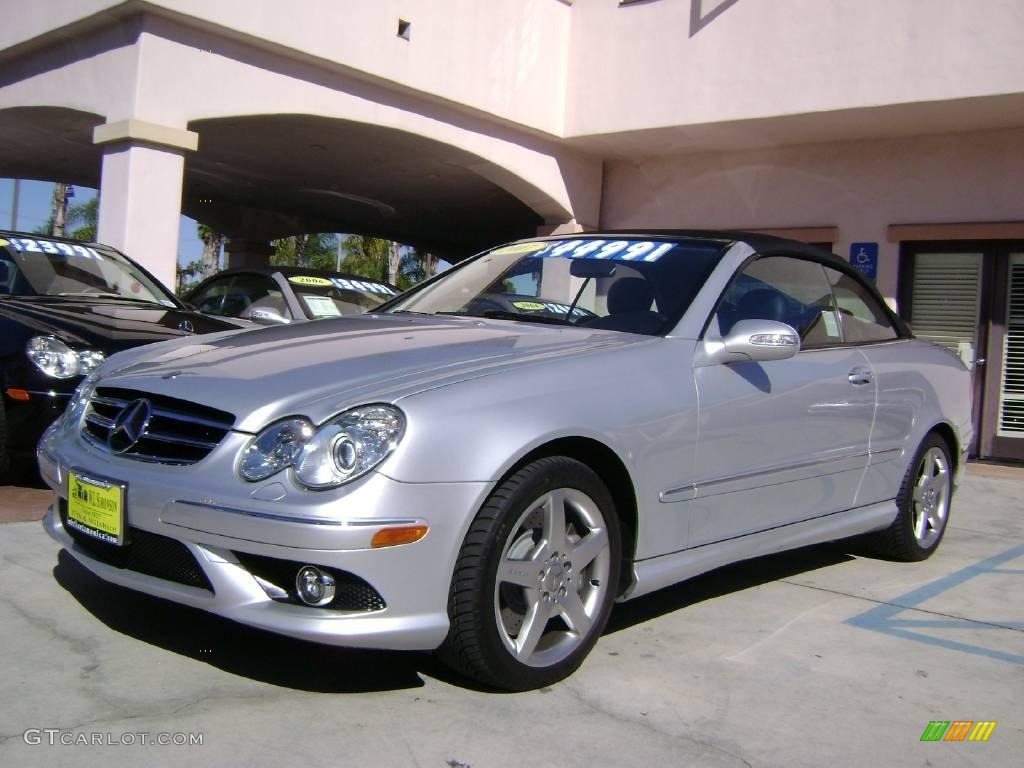 2007 CLK 550 Cabriolet - Iridium Silver Metallic / Black photo #1