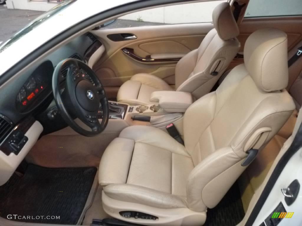 2002 3 Series 325i Coupe - Alpine White / Sand photo #12