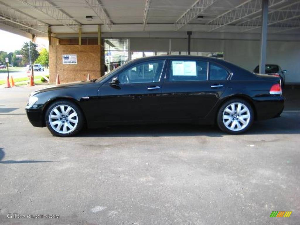 2005 7 Series 745Li Sedan - Jet Black / Black/Black photo #2