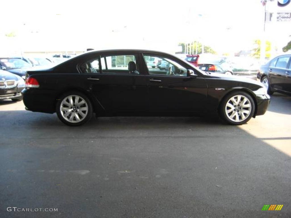 2005 7 Series 745Li Sedan - Jet Black / Black/Black photo #6