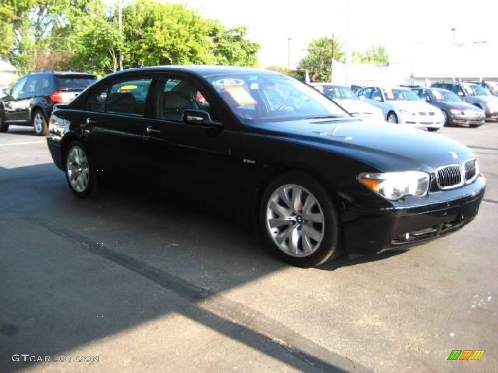 2005 7 Series 745Li Sedan - Jet Black / Black/Black photo #7