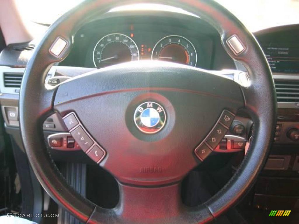 2005 7 Series 745Li Sedan - Jet Black / Black/Black photo #23