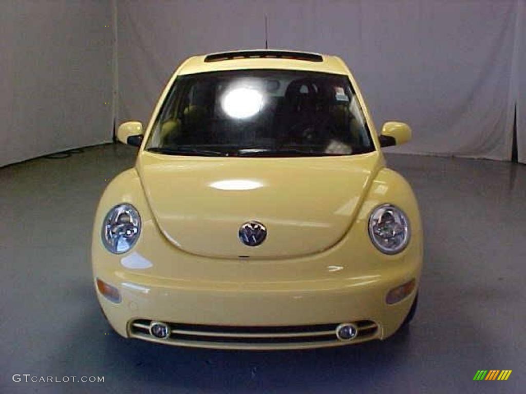 2001 New Beetle GLS Coupe - Yellow / Light Grey photo #2