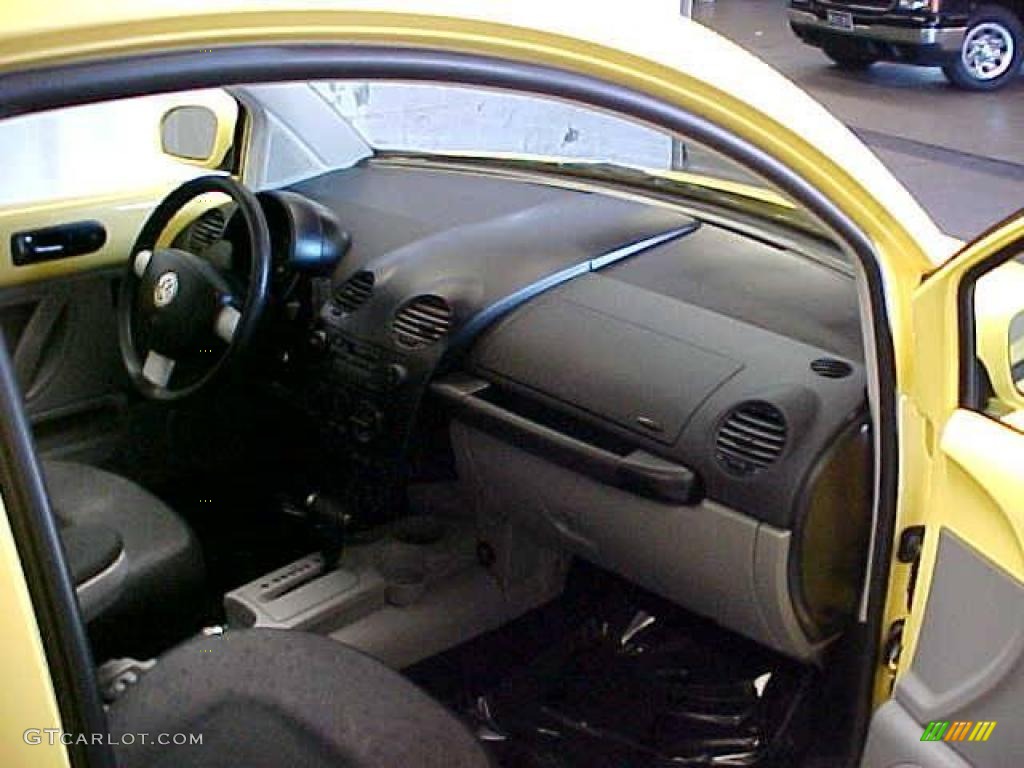 2001 New Beetle GLS Coupe - Yellow / Light Grey photo #8