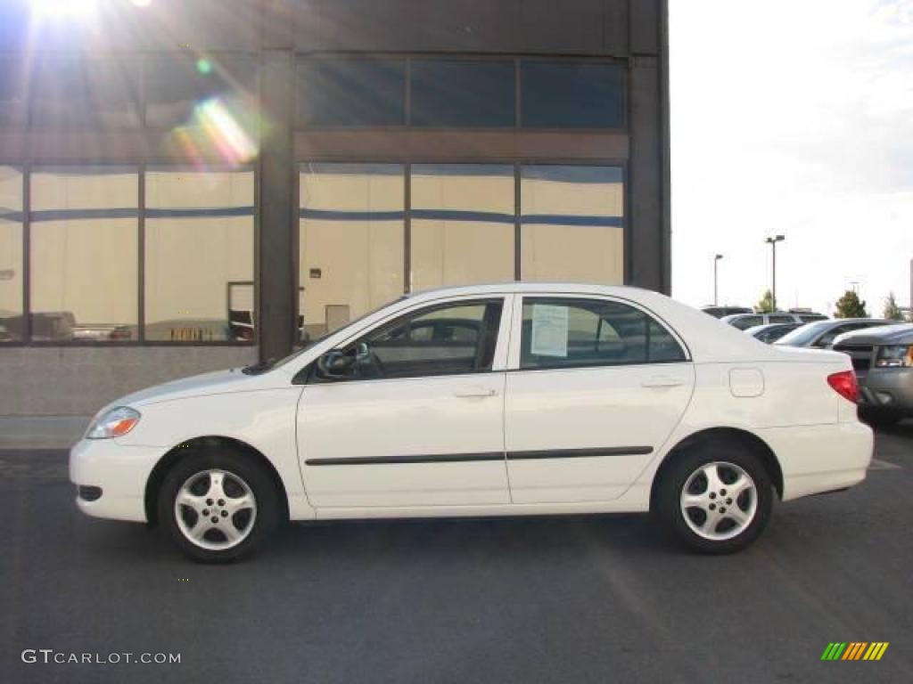 2005 Corolla CE - Super White / Pebble Beige photo #1