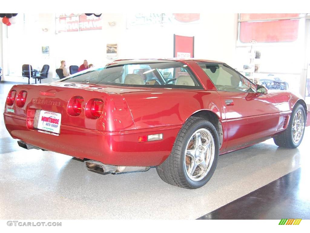 1995 Corvette Coupe - Brilliant Red Metallic / Beige photo #7