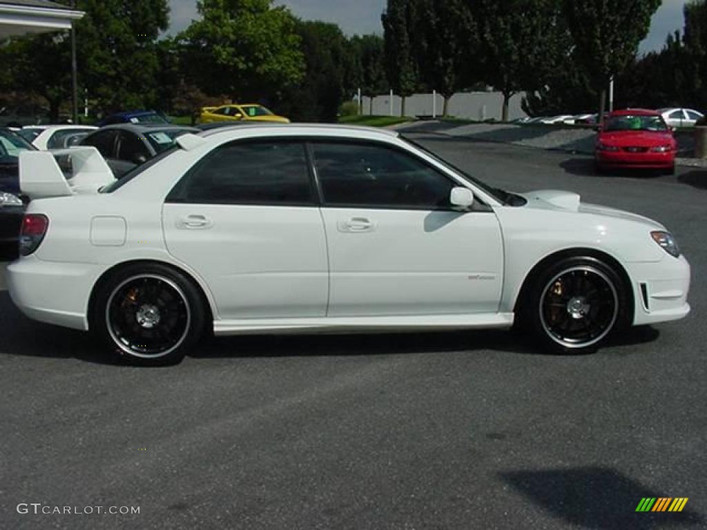 2006 Impreza WRX STi - Aspen White / Anthracite Black/Blue Alcantara photo #15