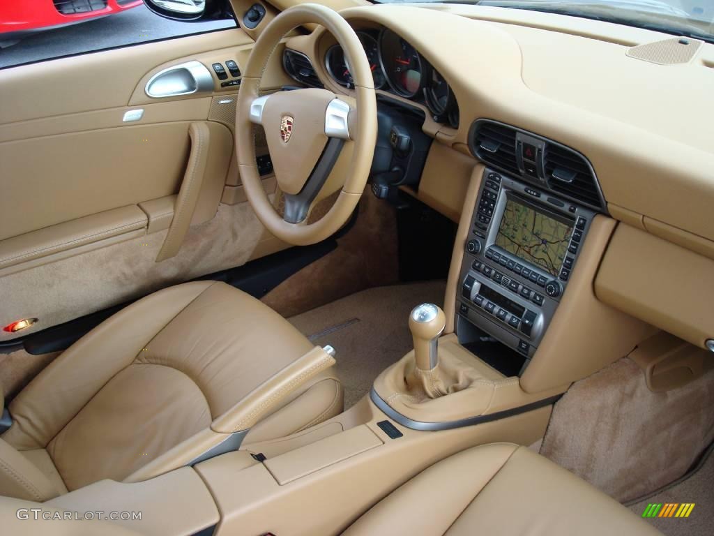 Sand Beige Interior 2006 Porsche 911 Carrera Cabriolet Photo #17977747