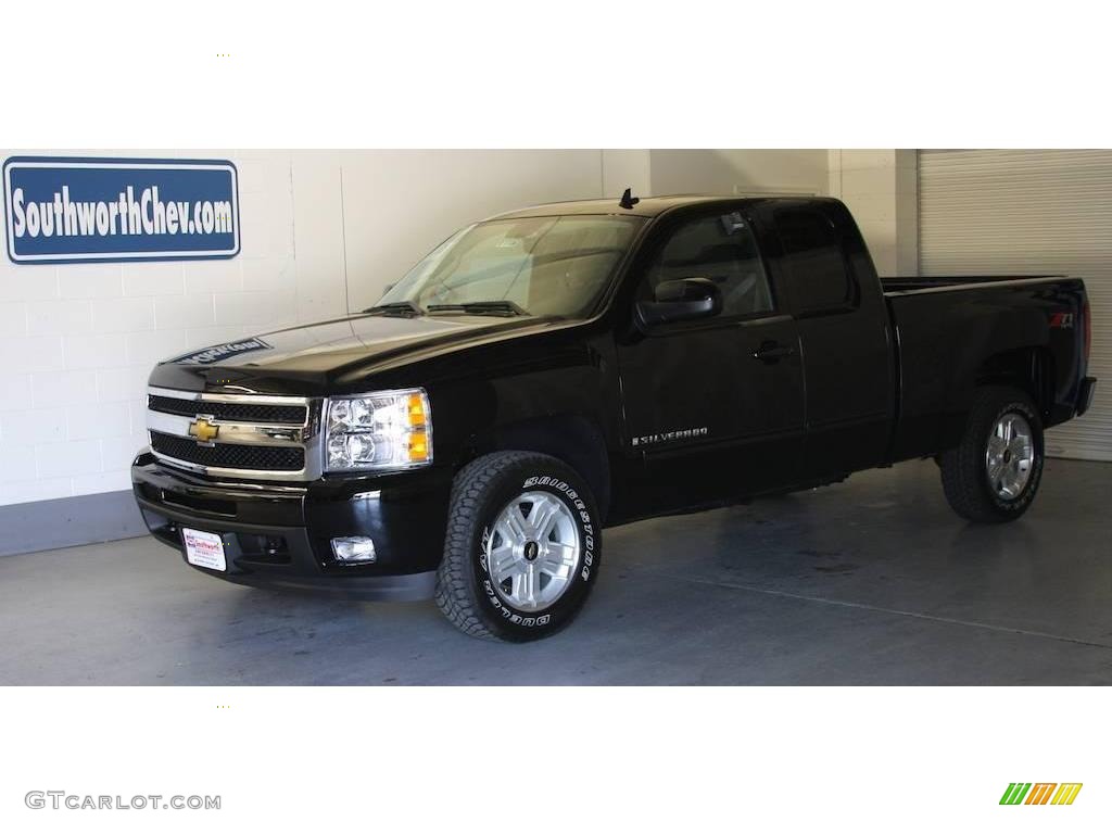 2009 Silverado 1500 LTZ Extended Cab 4x4 - Black / Ebony photo #1