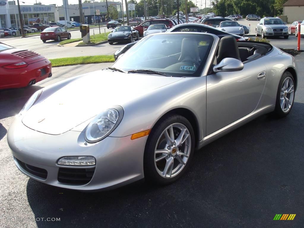 2009 911 Carrera Cabriolet - Arctic Silver Metallic / Black photo #1