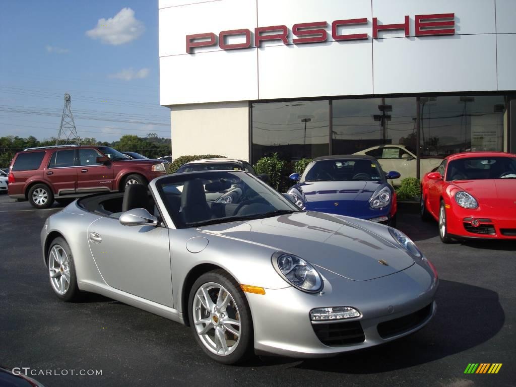 2009 911 Carrera Cabriolet - Arctic Silver Metallic / Black photo #5