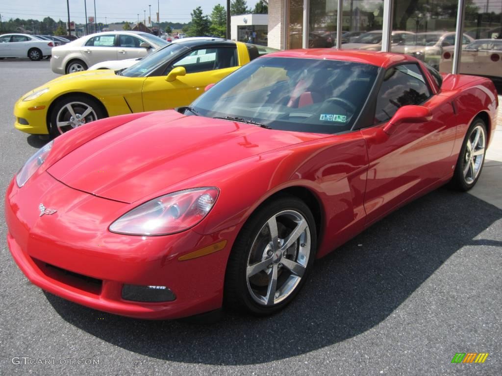 2009 Corvette Coupe - Victory Red / Red photo #2