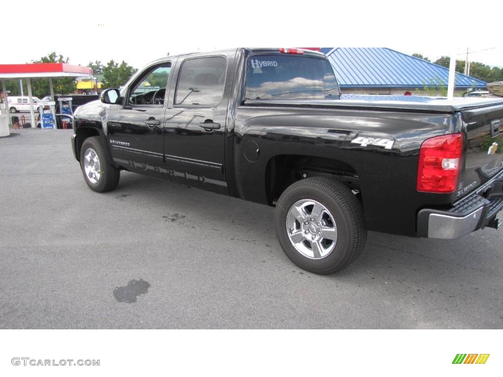 2009 Silverado 1500 Hybrid Crew Cab 4x4 - Black / Ebony photo #3