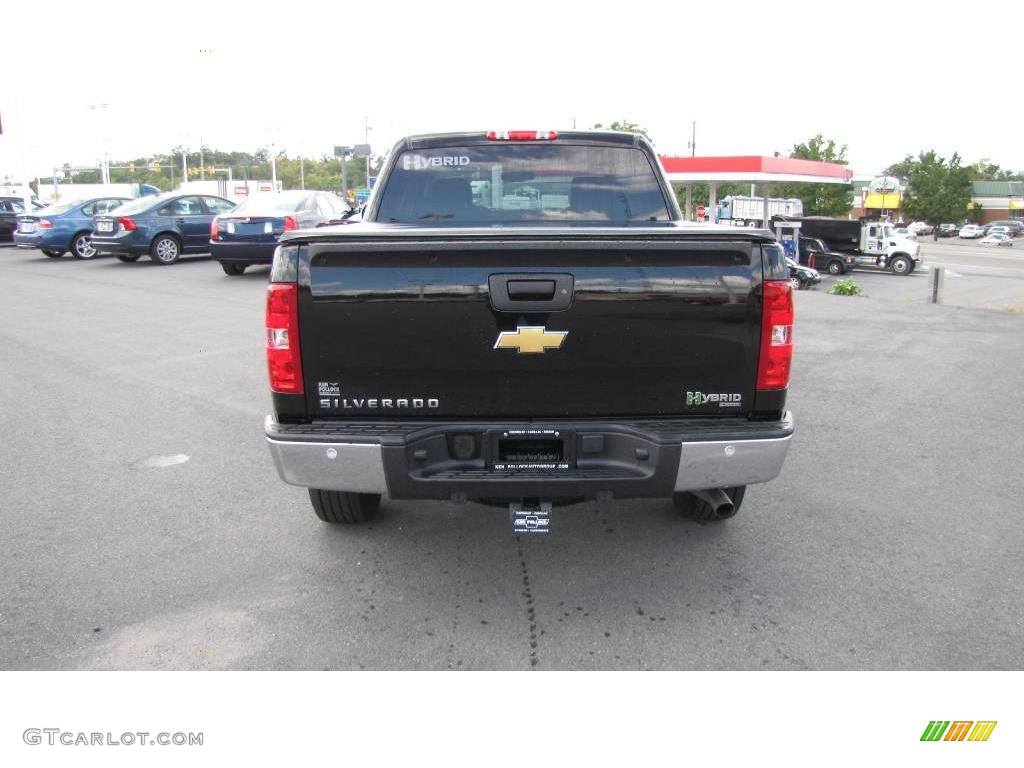 2009 Silverado 1500 Hybrid Crew Cab 4x4 - Black / Ebony photo #4