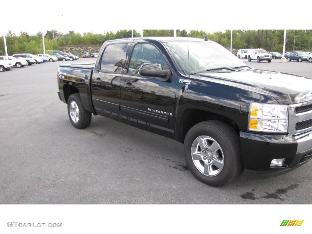 2009 Silverado 1500 Hybrid Crew Cab 4x4 - Black / Ebony photo #7