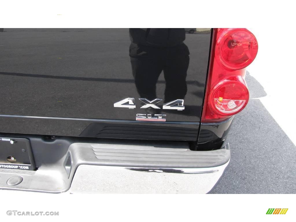 2007 Ram 1500 SLT Quad Cab 4x4 - Brilliant Black Crystal Pearl / Medium Slate Gray photo #5