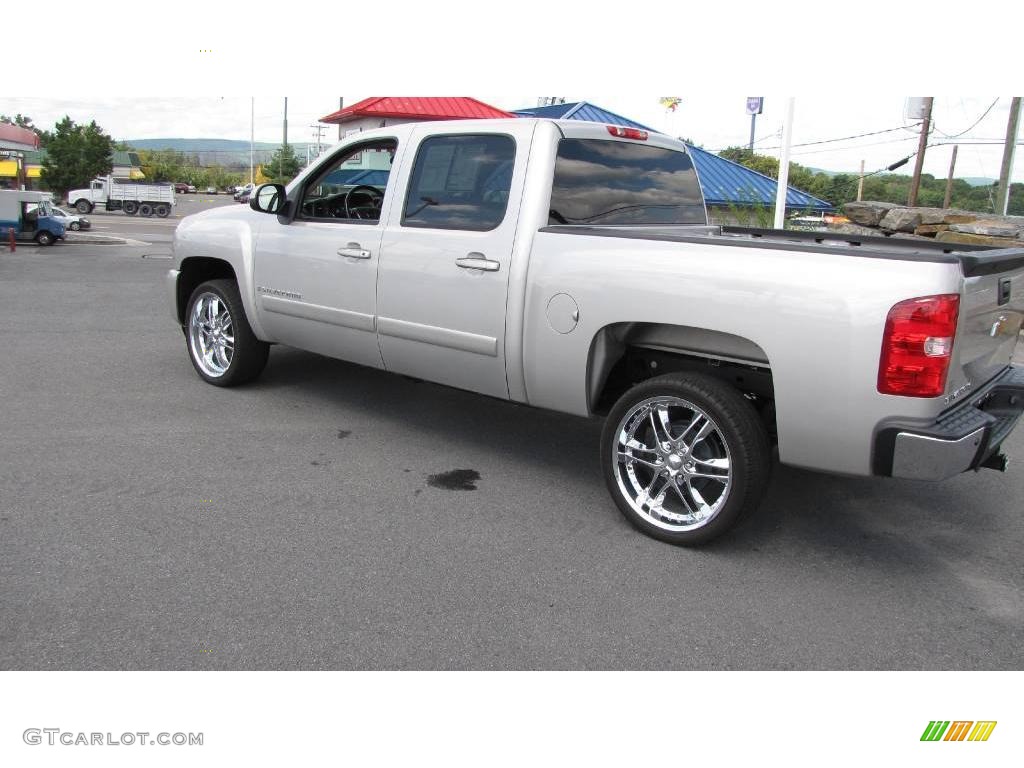 2008 Silverado 1500 LT Crew Cab - Silver Birch Metallic / Ebony photo #3