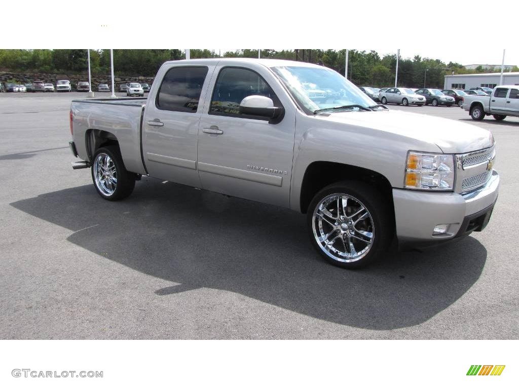 2008 Silverado 1500 LT Crew Cab - Silver Birch Metallic / Ebony photo #7