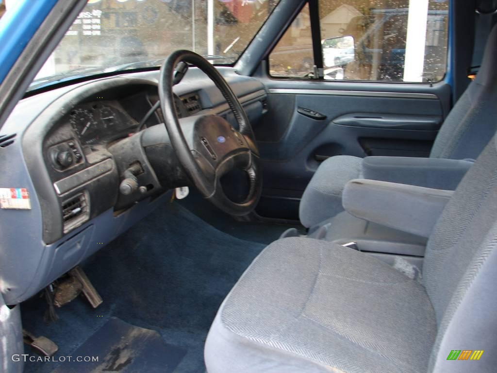 1992 F150 XLT Extended Cab - Bimini Blue Metallic / Blue photo #23