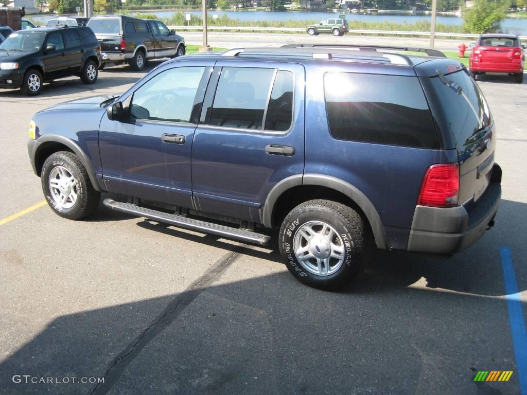 2003 Explorer XLS 4x4 - True Blue Metallic / Graphite Grey photo #7