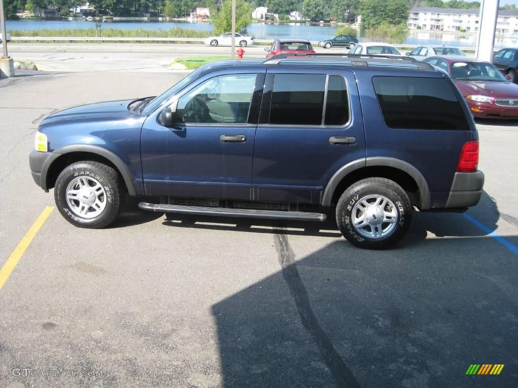 2003 Explorer XLS 4x4 - True Blue Metallic / Graphite Grey photo #8