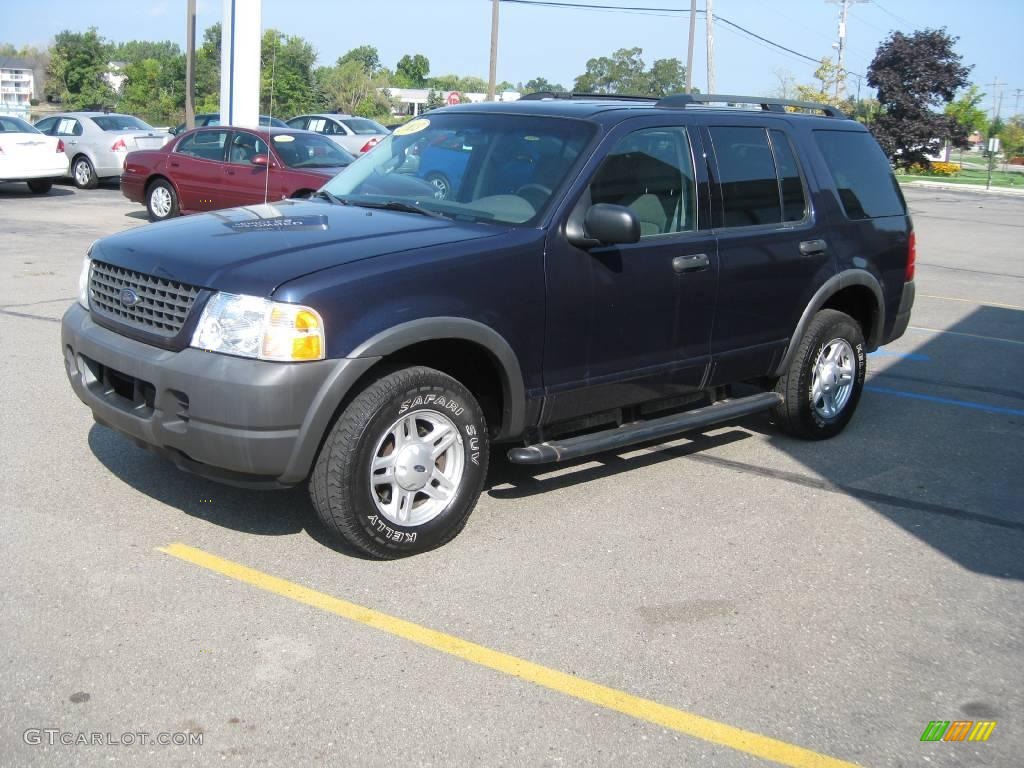 2003 Explorer XLS 4x4 - True Blue Metallic / Graphite Grey photo #9