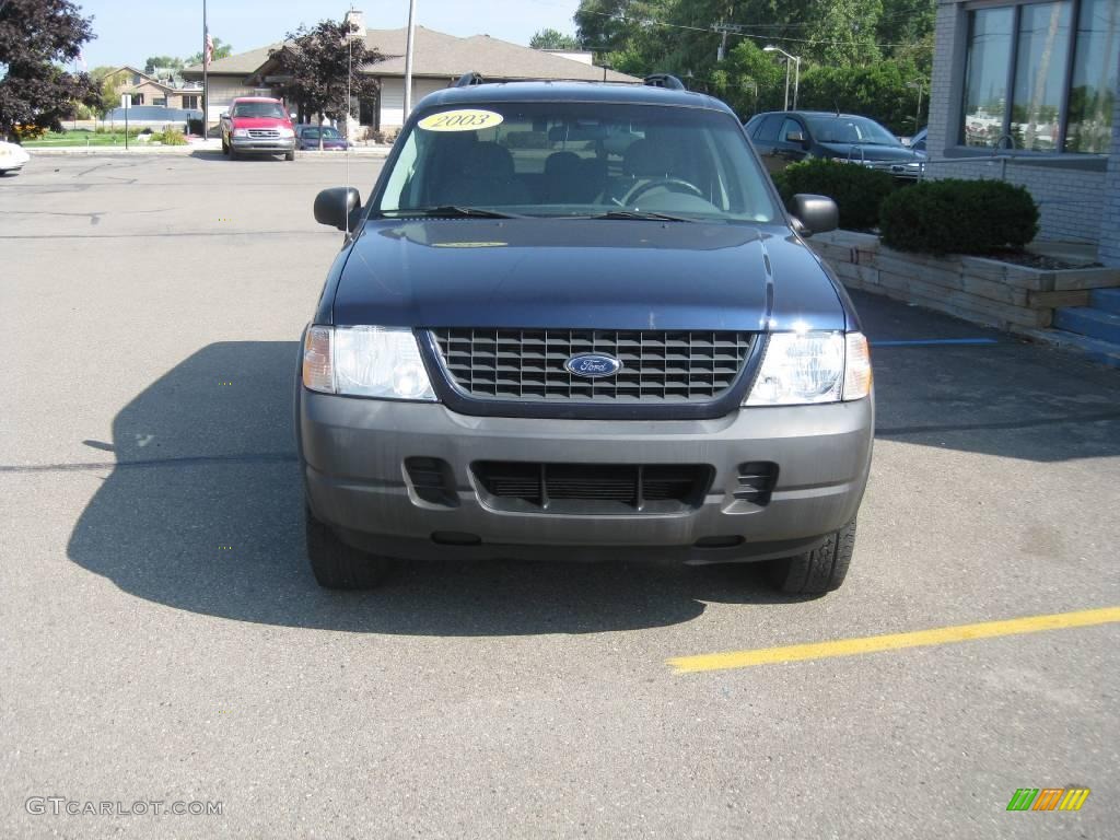 2003 Explorer XLS 4x4 - True Blue Metallic / Graphite Grey photo #11