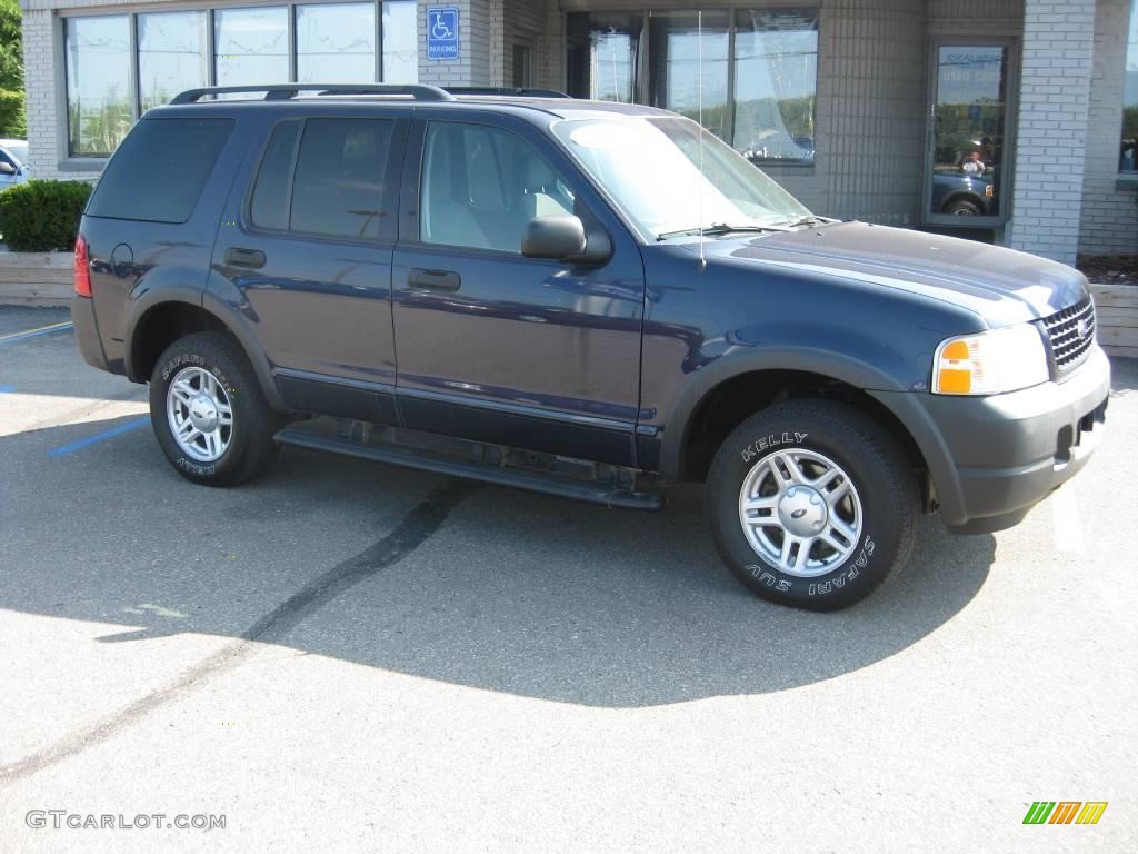 2003 Explorer XLS 4x4 - True Blue Metallic / Graphite Grey photo #13