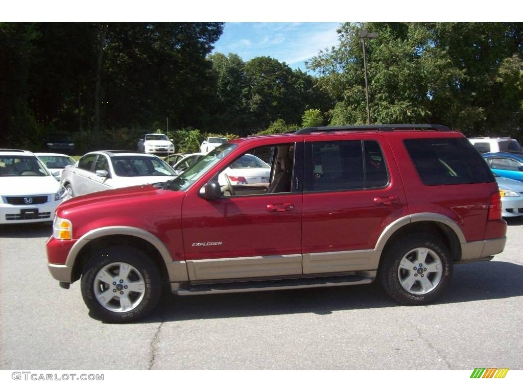 2004 Explorer Eddie Bauer 4x4 - Redfire Metallic / Medium Parchment photo #19