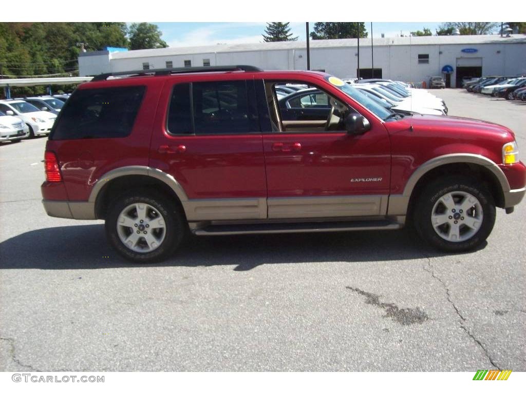 2004 Explorer Eddie Bauer 4x4 - Redfire Metallic / Medium Parchment photo #20