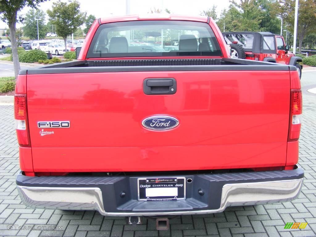 2005 F150 XL Regular Cab - Bright Red / Medium Flint Grey photo #4