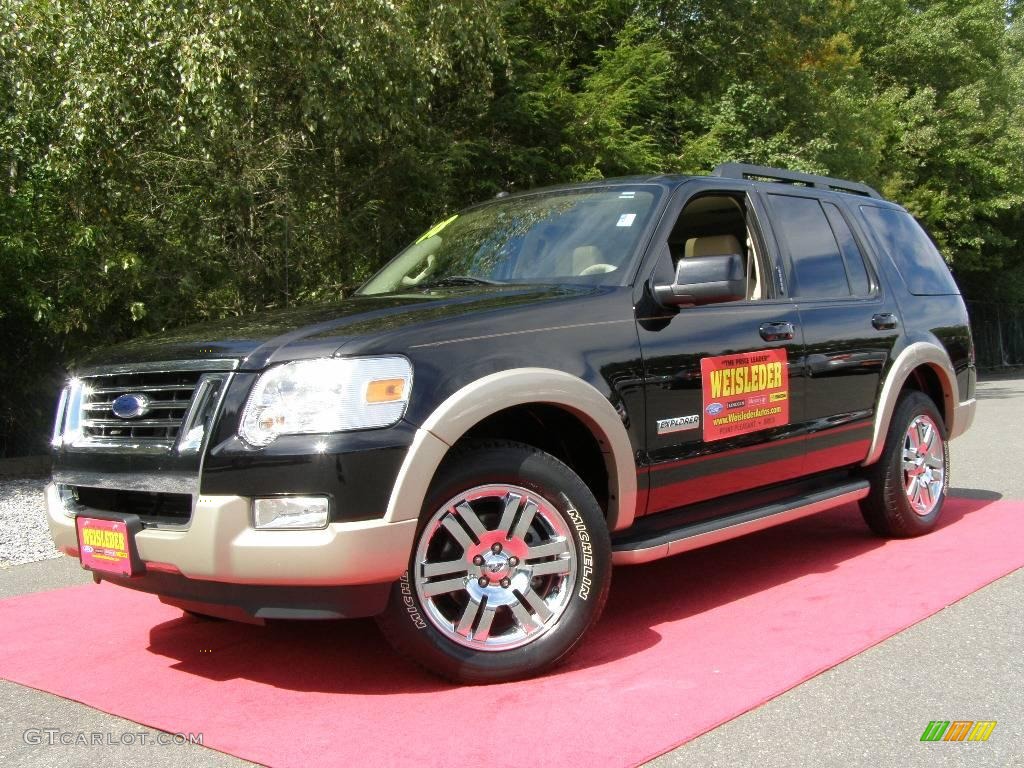 2008 Explorer Eddie Bauer 4x4 - Black / Camel photo #1