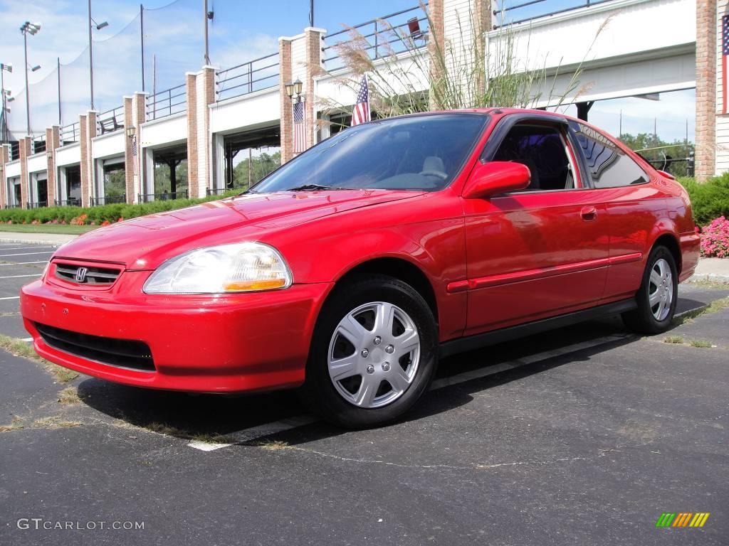 1997 Civic EX Coupe - Milano Red / Gray photo #1