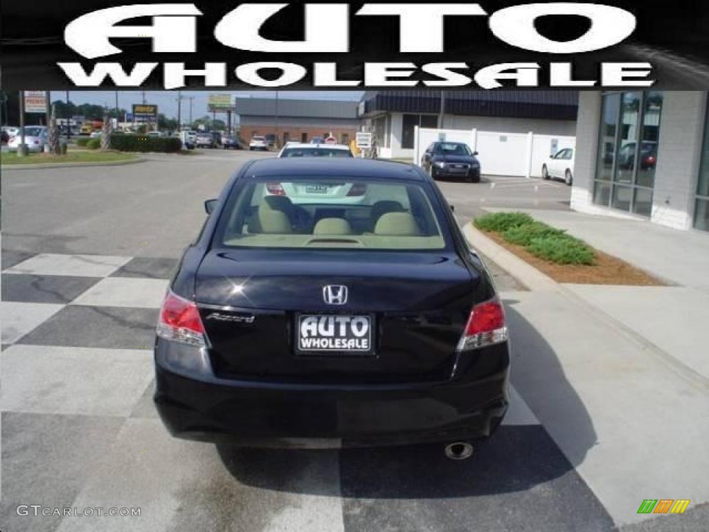 2009 Accord EX Sedan - Crystal Black Pearl / Ivory photo #3