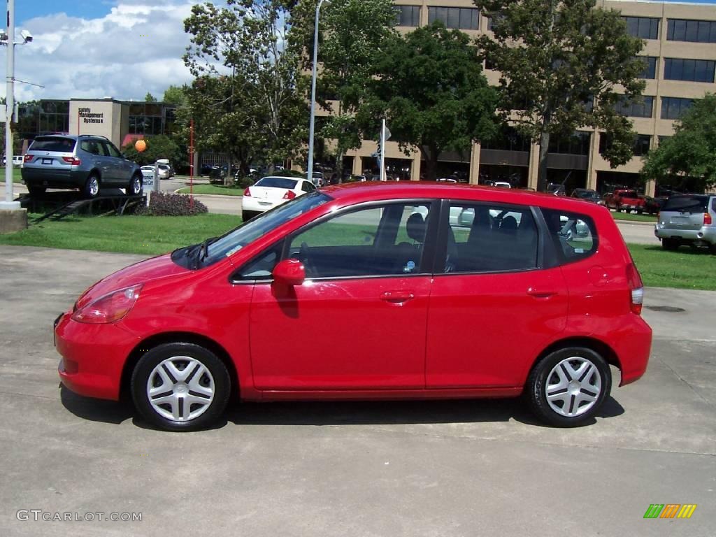 2008 Fit Hatchback - Milano Red / Black/Grey photo #2