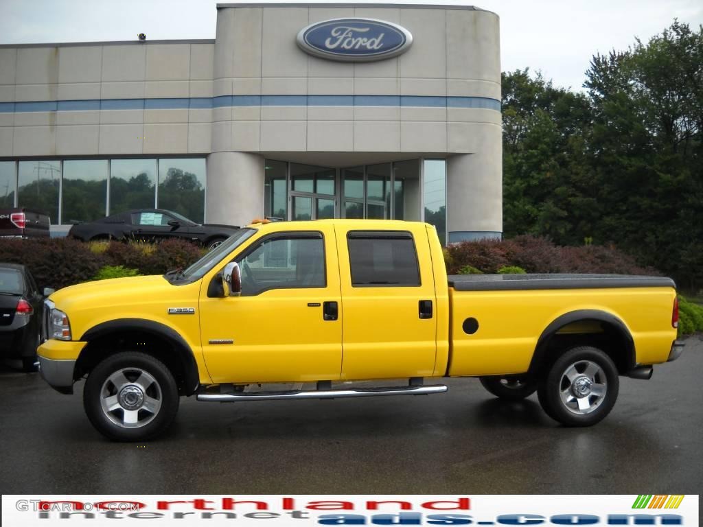 2006 F350 Super Duty Amarillo Edition Crew Cab 4x4 - Blazing Yellow / Black photo #1