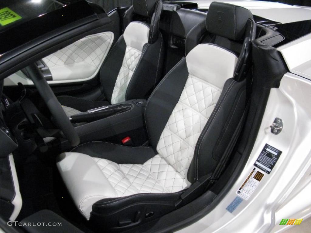 Black/White Interior 2010 Lamborghini Gallardo LP560-4 Spyder Photo #17992984
