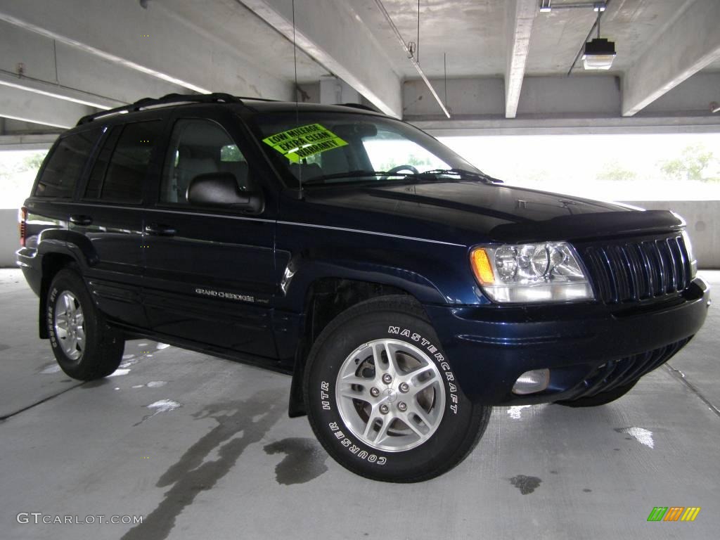 2000 Grand Cherokee Limited 4x4 - Patriot Blue Pearlcoat / Taupe photo #1