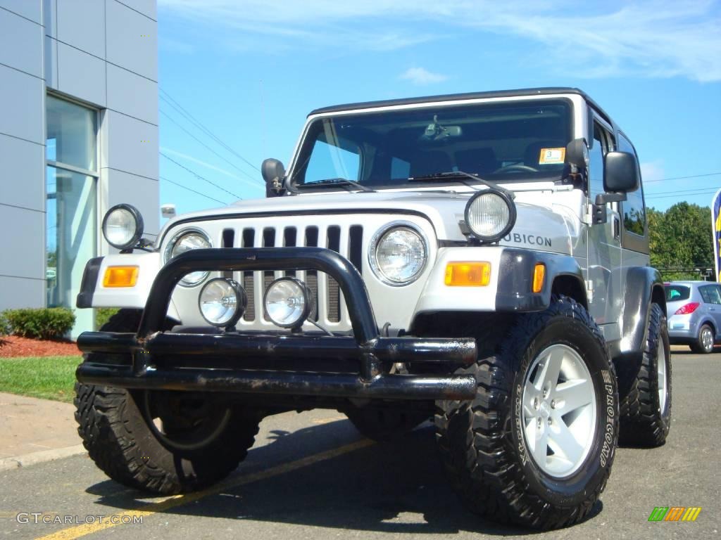 2004 Wrangler Rubicon 4x4 - Bright Silver Metallic / Dark Slate Gray photo #3
